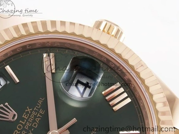 MiroTime 1228 Day Date 40 RG 228235 ARF 1:1 Best Edition Green Roman Dial on President Bracelet VR WrinkleFree 1509